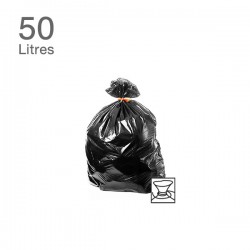 25 sacs poubelles - 50L - 30 microns 