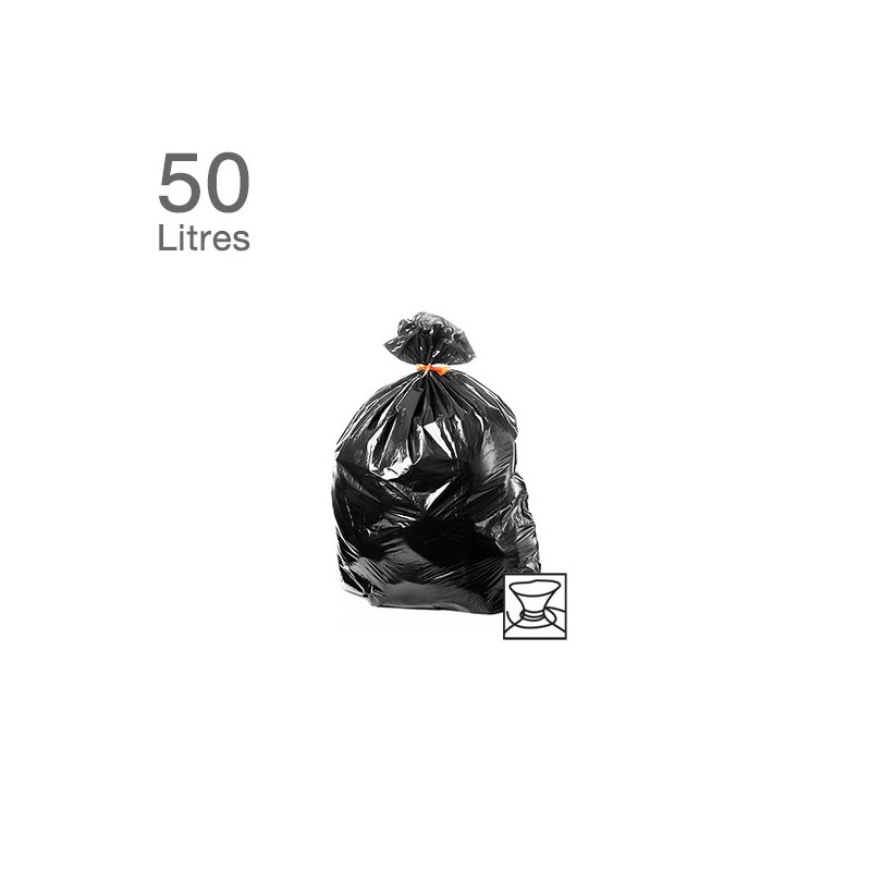 Sacs poubelle 50L haute densité noir, blanc et autres - Demadis