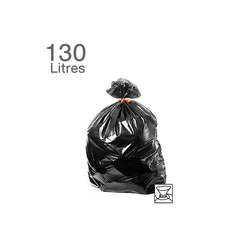 Sacs poubelle 100L noirs usage courant 18 microns (le carton de 500)
