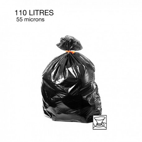 25  Sacs poubelles - 110 L - 55 microns 
